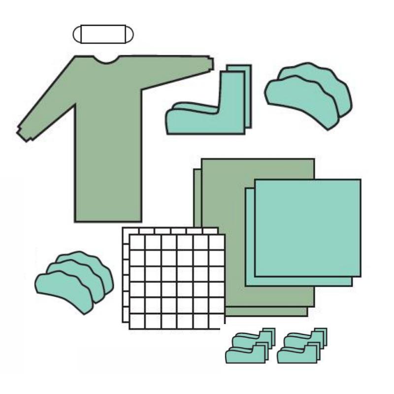 Комплект одягу та покриттів операційних для артроскопії колінного суглобу, стерильний, одноразового використання ,ТМ «АХІЛЛ»